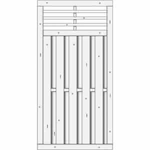 Sichtschutzelement Locarno 90x180 cm Fichte Grauweiß 90x180 cm | Fichte Grauweiß