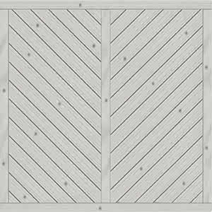 Sichtschutzelement Lugano 180x180 cm geschlossen Fichte Grau 180 x 180 cm geschlossen