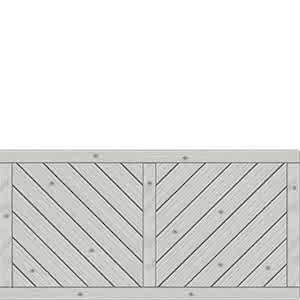Vorgartenzaun Lugano 180x90 cm Vorgartenzaun geschlossen Fichte Grau 180 x 90 cm Vorgartenzaun geschlossen