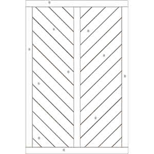 Sichtschutzelement Lugano 120x180 cm geschlossen Fichte Grauweiß 120 x 180 cm geschlossen