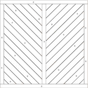 Sichtschutzelement Lugano 180x180 cm geschlossen Fichte Grauweiß 180 x 180 cm geschlossen