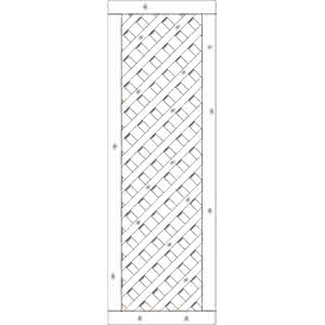 Rankzaun Lugano 60x180 cm Rankzaun Fichte Grauweiß 60 x 180 cm Rankzaun