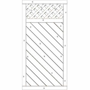 Sichtschutzelement Lugano 90x180 cm mit Rankgitter Fichte Grauweiß 90 x 180 cm mit Rankgitter