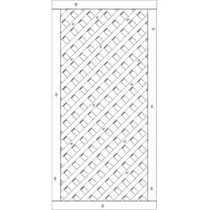 Rankzaun Lugano 90x180 cm Rankzaun Fichte Grauweiß 90 x 180 cm Rankzaun