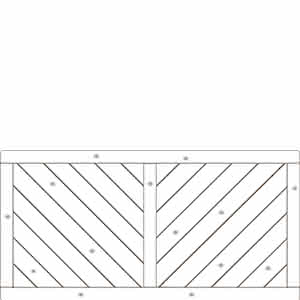 Vorgartenzaun Lugano 180x90 cm Vorgartenzaun geschlossen Fichte Grauweiß 180 x 90 cm Vorgartenzaun geschlossen