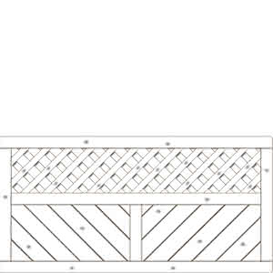 Vorgartenzaun Lugano 180x90 cm Vorgartenzaun mit Rankgitter Fichte Grauweiß 180 x 90 cm Vorgartenzaun mit Rankgitter