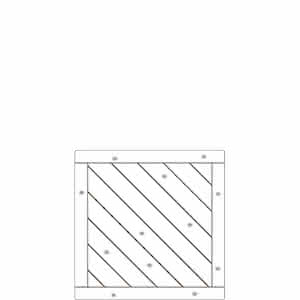 Vorgartenzaun Lugano 90x90 cm Vorgartenzaun geschlossen Fichte Grauweiß 90 x 90 cm Vorgartenzaun geschlossen