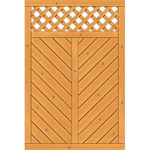 Sichtschutzelement Lugano 120x180 cm mit Rankgitter Fichte Pinie 120 x 180 cm mit Rankgitter