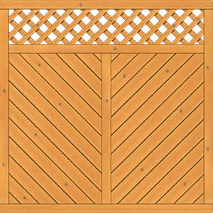 Sichtschutzelement Lugano 180x180 cm mit Rankgitter Fichte Pinie 180 x 180 cm mit Rankgitter