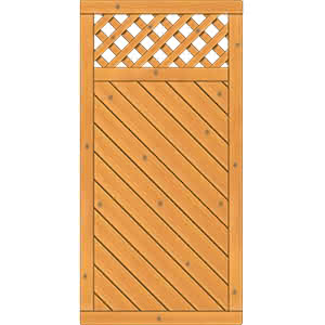 Sichtschutzelement Lugano 90x180 cm mit Rankgitter Fichte Pinie 90 x 180 cm mit Rankgitter