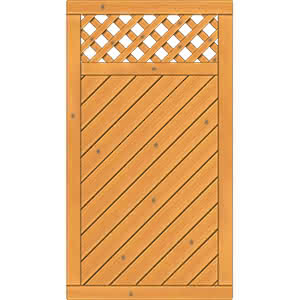 Sichtschutzelement Lugano 100x180 cm Tür mit Rankgitter Fichte Pinie 100 x 180 cm Tür mit Rankgitter