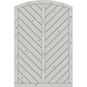 Dichtzaun Lyon 120x180/165 cm geschlossen Fichte Grau 120 x 180/165 cm geschlossen | Fichte Grau