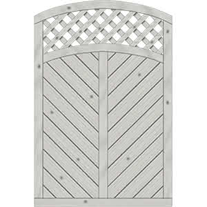 Dichtzaun Lyon 120x180/165 cm mit Rankgitter Fichte Grau 120 x 180/165 cm mit Rankgitter | Fichte Grau