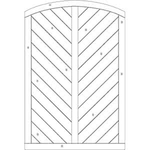Dichtzaun Lyon 120x180/165 cm geschlossen Fichte Grauweiß 120 x 180/165 cm geschlossen | Fichte Grauweiß