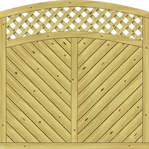 Dichtzaun Lyon 180x180/165 cm mit Rankgitter KDI 180 x 180/165 cm mit Rankgitter | KDI