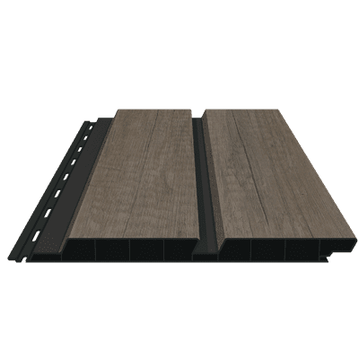PVC-Fassaden-Doppelprofil mit Schattenfuge, foliert, 17x200x6000 mm monument oak Monument Oak