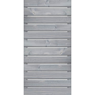 Nimes 90 x 180 cm Sichtschutzzaun mit gebürsteter Oberfläche Nadelholz Farbton Granit 90x180 cm