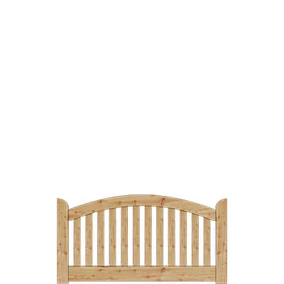 Gartenzaun Norderney 180x90/80/95 cm, Lärche naturbelassen Zaunelement | Lärche natur