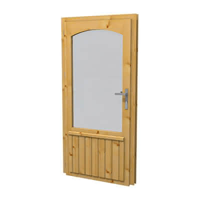 Gartenhaus-Tür, Pavillon-Einzeltür, 90 x 190 cm, einfachverglast, DIN links, für 28 mm BB Pavillon DIN li | 28 mm