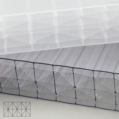 Polycarbonat Doppelstegplatten X-Struktur 32 mm 1250X2000 mm opal-weiß opal-weiß | 2000 mm