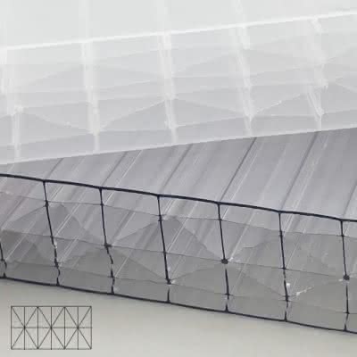 Polycarbonat Doppelstegplatten X-Struktur 32 mm 1250X4000 mm klar klar | 4000 mm