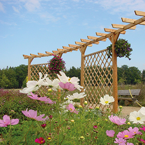 Pergola Standard Bausatz Lärche naturbelassen Lärche Bausatz 4,50 m | Lärche naturbelassen