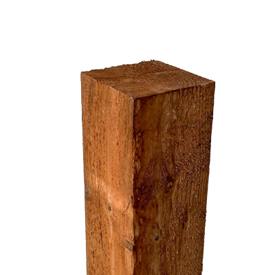 90 x 90 mm Kreuzholz-Pfosten Kiefer KDI braun sägerau 