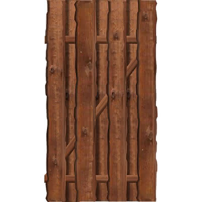 Sichtschutz Ponderosa Tür 100x180 cm KDI braun 100 x 180 cm Tür | KDI braun