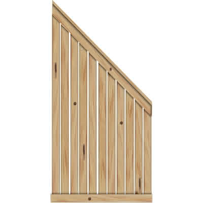 Sichtschutzelement Faaborg II 90x180/90 cm Abschluss Europäische Lärche 90 x 180/90 cm Abschluss