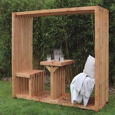 Sitzlaube Harvard Lärche/Douglasie naturbelassen 