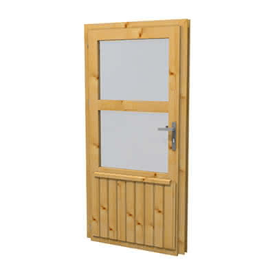 Gartenhaus-Tür T 1 Eco-3, 90 x 180 cm, einfachverglast, DIN rechts, für 28 mm BB T 1 Eco-3 DIN re | 28 mm