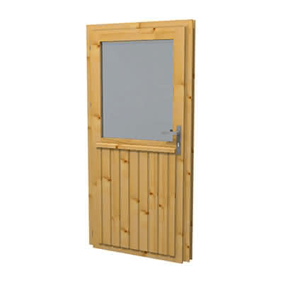 Gartenhaus-Tür T 11, 90 x 190 cm, einfachverglast, DIN links, für 28 mm BB T 11 DIN li | 28 mm