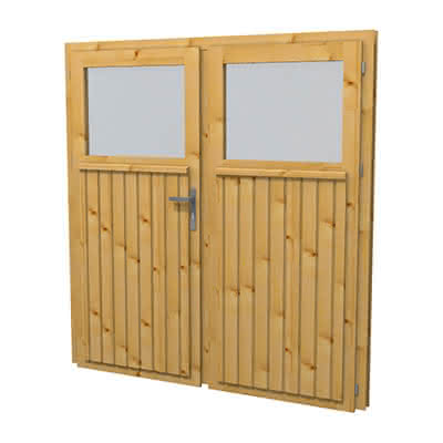 Gartenhaus-Tür T 2 Eco-1, 180 x 180 cm, DIN rechts, einfachverglast, für 45 mm BB T 2 Eco-1 DIN re | 45 mm