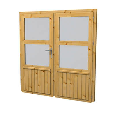 Gartenhaus-Tür T 2 Eco-2, 180 x 180 cm, DIN rechts, einfachverglast, für 45 mm BB T 2 Eco-2 DIN re | 45 mm