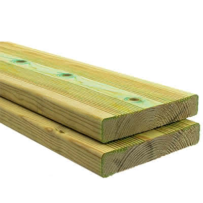 Terassendiele Polar-Kiefer 27x145 mm französisches Profil Länge 3,60 m kesseldruckimprägniert 3,60 m | KDI