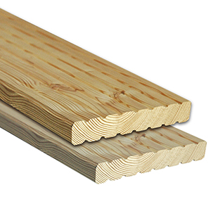Terrassendiele Sib. Lärche naturbelassen genutetes Profil 27x145 mm 