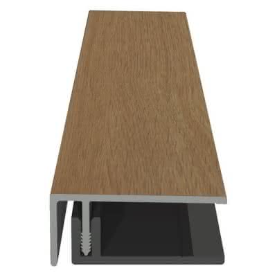 U-Profil zweiteilig für PVC-Fassade, foliert, 22x50x6000 mm coriander oak coriander oak
