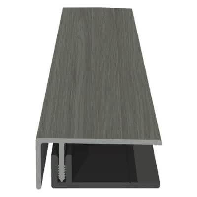 U-Profil zweiteilig für PVC-Fassade, foliert, 22x50x6000 mm grey amanita oak grey amanita oak
