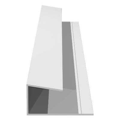U-Profil für 17 mm Verkleidungsprofile in weiß, 21 x 34 x 6000 mm 