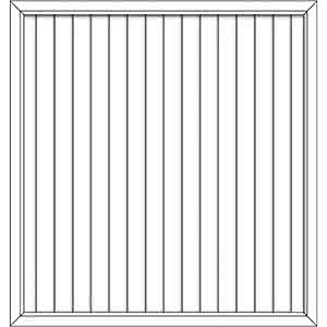 Joda® Easy weiß Sichtschutzzaun Kunststoff 170x180 cm geschlossen gerade 170x180 cm