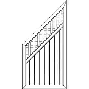 Joda® Easy weiß Sichtschutzzaun Kunststoff Abschlusselement 90x180/90 cm mit Rankgitter links 90x180/90 cm Abschluss mit RG li