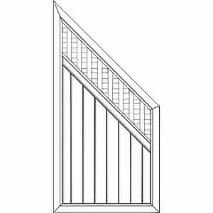 Joda® Easy weiß Sichtschutzzaun Kunststoff  Abschlusselement 90x180/90 cm mit Rankgitter rechts 90x180/90 cm Abschluss mit RG re