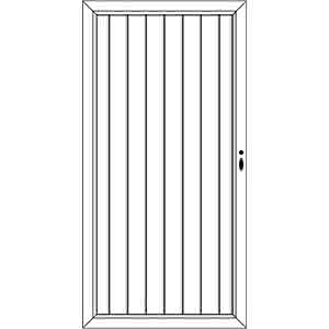 Joda® Easy weiß Sichtschutzzaun Kunststoff Tor ohne Beschlag 90x180 cm gerade, DIN links 90x180 cm Tür li
