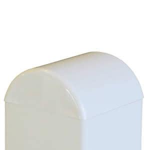 Joda® Pfostenkappe Halbrund für Vierkantpfosten Farbe Weiß Halbrund | Weiss