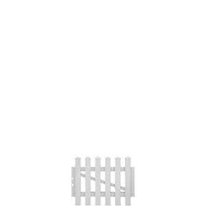 Joda® Easy Vorgartenzaun aus Kunststoff in gerader Ausführung 101x75 cm, Pforte DIN rechts, weiß Pforte DIN rechts, 101x75 cm