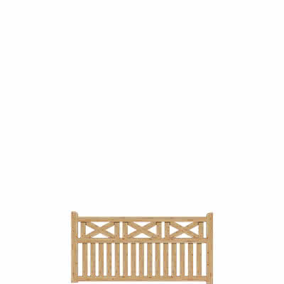 Gartenzaun Usedom Lärche naturbelassen Zaunelement 200x100/94 cm 200 x 100/94 cm | Lärche natur