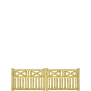 Gartenzaun Usedom 300x100/94cm Doppeltor KDI  300 x 100/94 cm Doppeltor | KDI grün