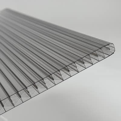 Polycarbonat Stegplatten 16 mm X-Struktur Farbe Grau 980x2000 mm 980 mm | 2000 mm