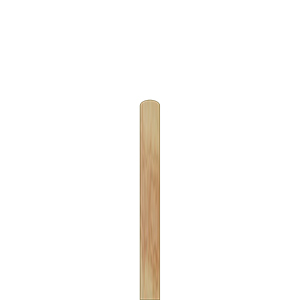Einzelstaketen 16x120 mm Kopf gerundet Lärche naturbelassen 1,20 m 1,20 m | Lärche naturbelassen