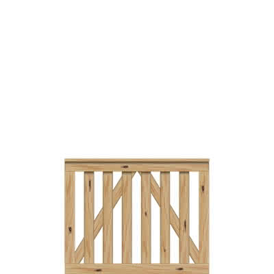 Vorgartenzaun Granada 100 x 80 cm Garten Pforte Lärche/Douglasie, inklusive Beschlag Pforte ca. 100 x 80 cm | Lärche/Douglasie